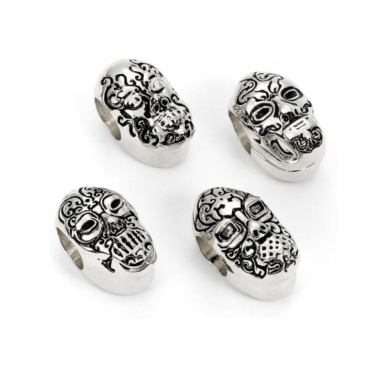 Set 4 Abalorios Máscara Mortifagos