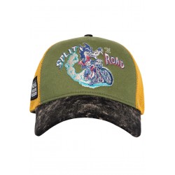 Gorra King Kerosin Split The Road Vintage Trucker Unisex Verde Negro
