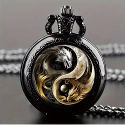 Reloj quarzo doble dragón ying yang