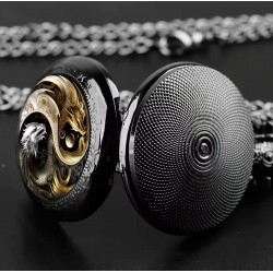 Reloj quarzo doble dragón ying yang