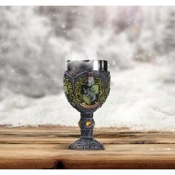 Copa hufflepuff de resina y acero