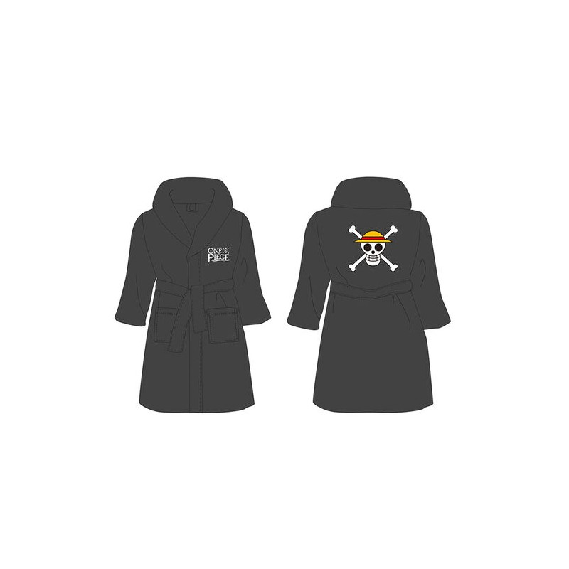 Bata estilo albornoz Logo One Piece e insignia negra talla XL
