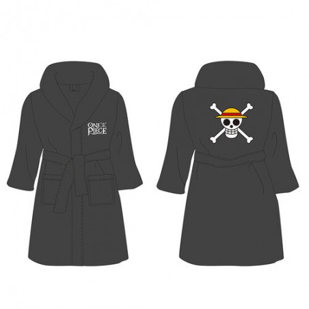 Bata estilo albornoz Logo One Piece e insignia negra talla XL