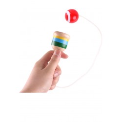 Mini Pelota de Madera para Atrapar
