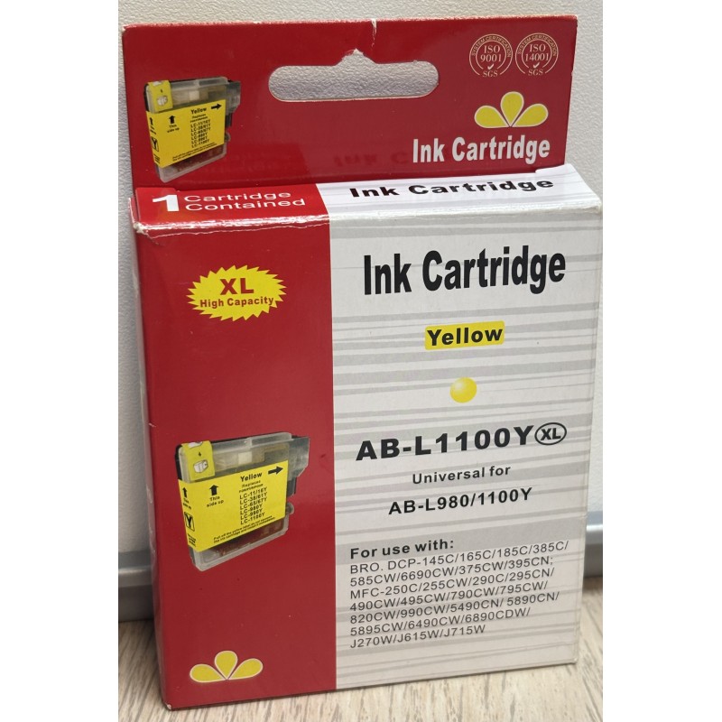 Cartucho de Tinta Compatible Brother L1100Y Amarillo XL