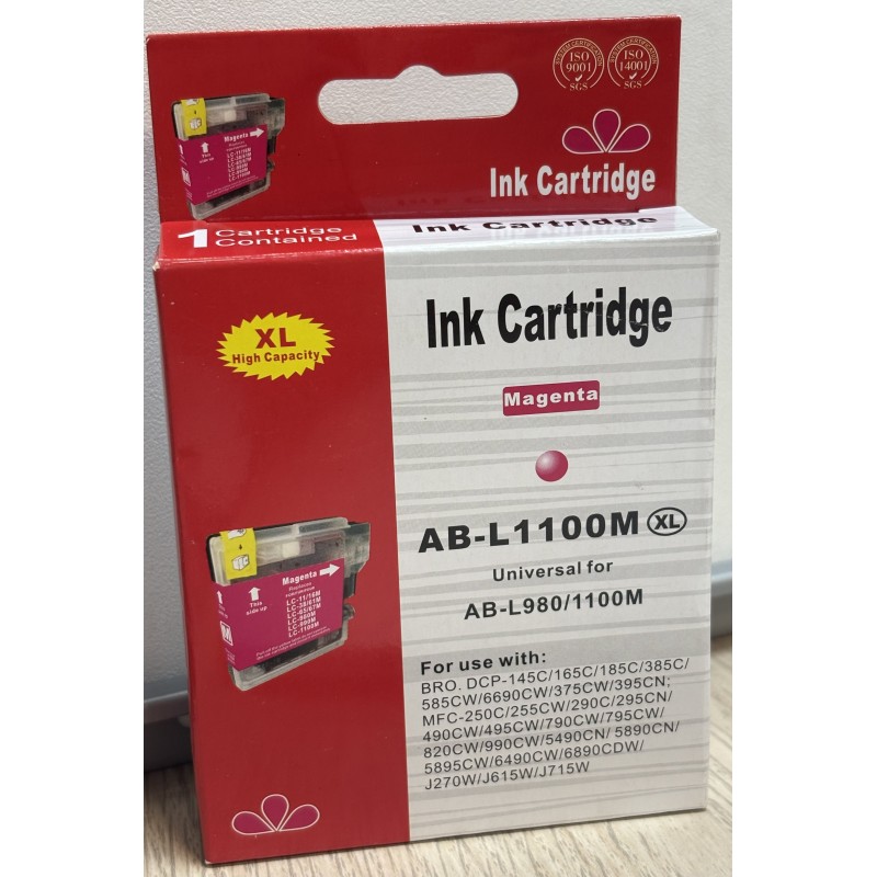 Cartucho de Tinta Compatible Brother L1100M Magenta XL