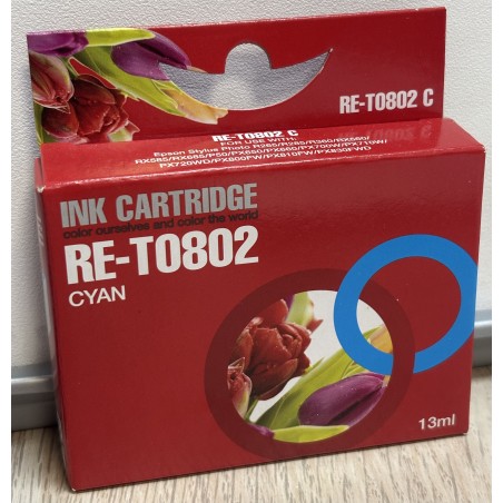 Cartucho de Tinta Compatible Epson T0802 Cian (Cyan)