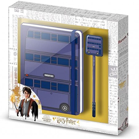 Pack Diario y Bolígrafo Harry Potter autobús noctámbulo