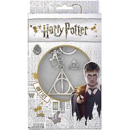 Set llavero + pin Reliquia de la Muerte Harry Potter