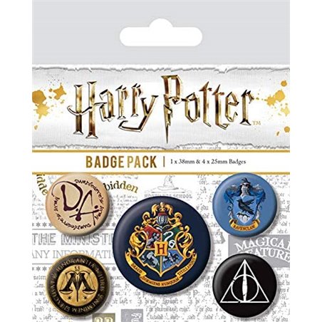 Pyramid International Chapa de Harry Potter Hogwarts, Multicolor, 10 x 12.5 x 1.3 cm
