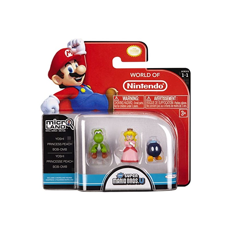 Super Mario Nintendo - Figura Bob-Om, Princess Peach, Yoshi