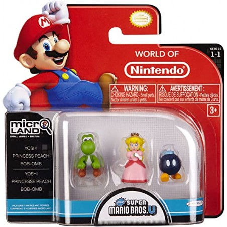 Super Mario Nintendo - Figura Bob-Om, Princess Peach, Yoshi
