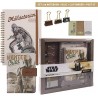 Set Cuaderno, Bloc de Notas, Adhesivos y Clips- Star Wars