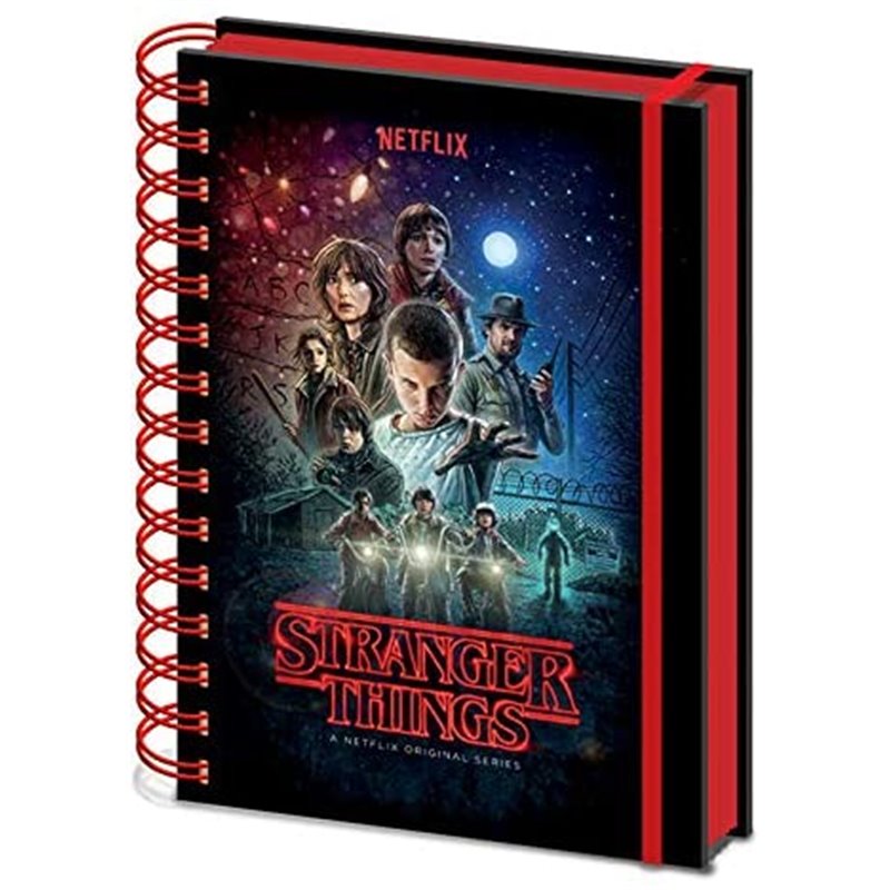 Stranger Things Cuaderno de Notas con Espiral A5, Multicolor