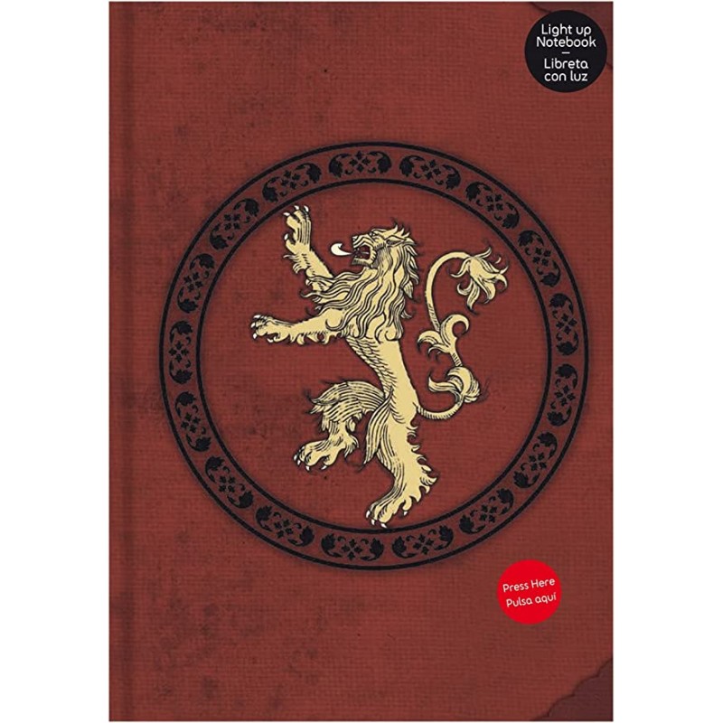 Libreta con luz - Lannister Juegos de Trono