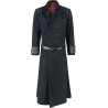 Gothicana Hombre Abrigo militar Negro