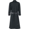 Gothicana Hombre Abrigo militar Negro