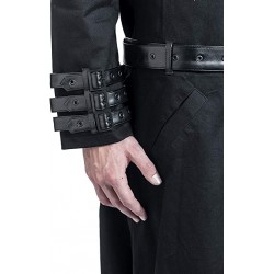 Gothicana Hombre Abrigo militar Negro