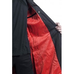 Gothicana Hombre Abrigo militar Negro