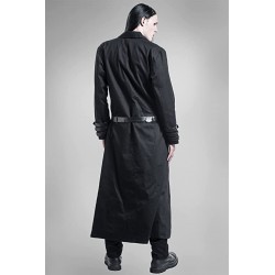 Gothicana Hombre Abrigo militar Negro