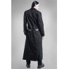 Gothicana Hombre Abrigo militar Negro