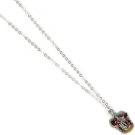 Colgante y collar chapado en plata Gryffindor