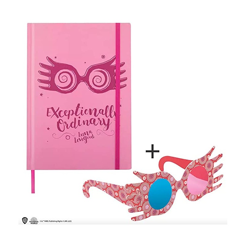 Harry Potter libreta Cuaderno de tapa dura y marcapáginas Luna Lovegood