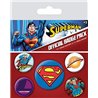PACK DE CHAPAS Insignia de Superman, Multicolor, 10 x 12.5 x 1.3 cm