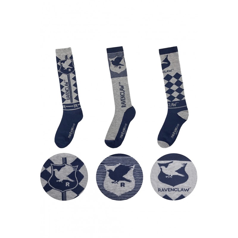 Calcetines Ravenclaw (Juego de 3) 35 a 45 Licencia Oficial