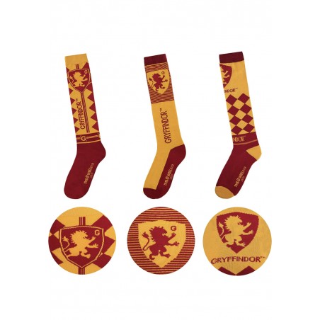 Calcetines Gryffindor (Juego de 3) 35 a 45 Licencia Oficial
