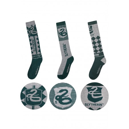 Calcetines Slytherin (Juego de 3) 35 a 45 Licencia Oficial