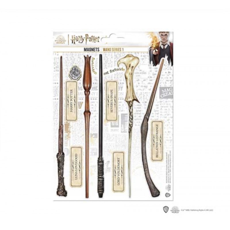 Set de imanes de goma - Varitas 1 - Harry Potter