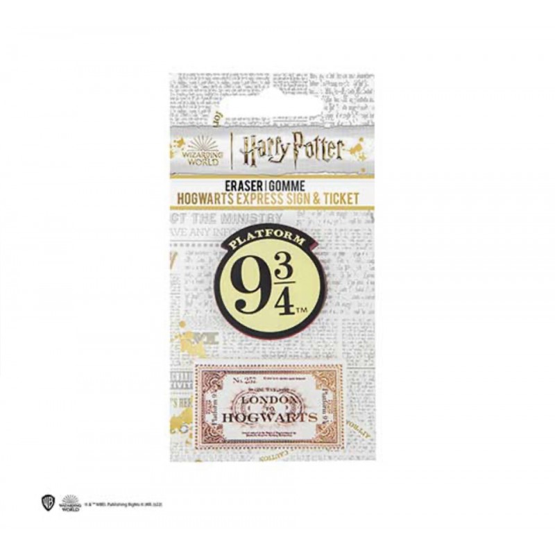 Set de 2 gomas - Expreso de Hogwarts 9 y 3/4