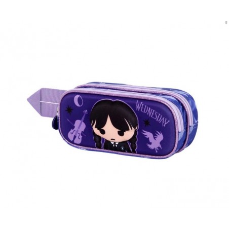 Estuche portatodo miércoles doble 3D