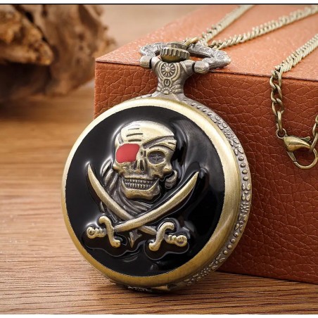 Reloj bolsillo pirata color bronce