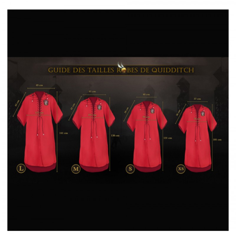 Uniforme  Quidditch Gryffindor talla kids