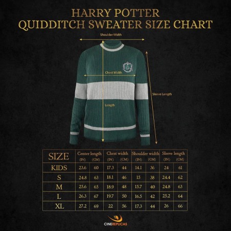 Slytherin jersey quidditch talla kids